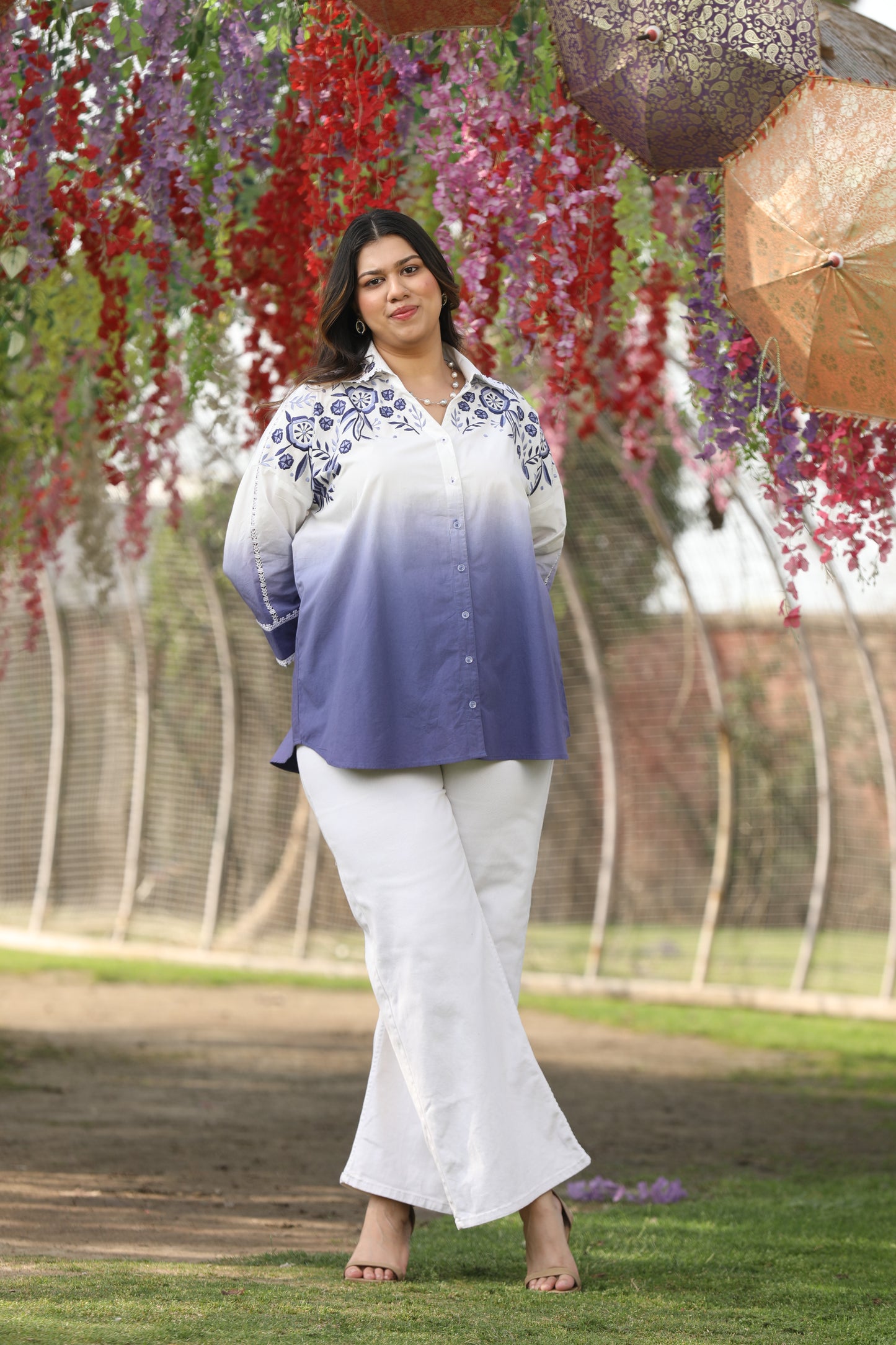 Parsi Cascade Cotton Shirt