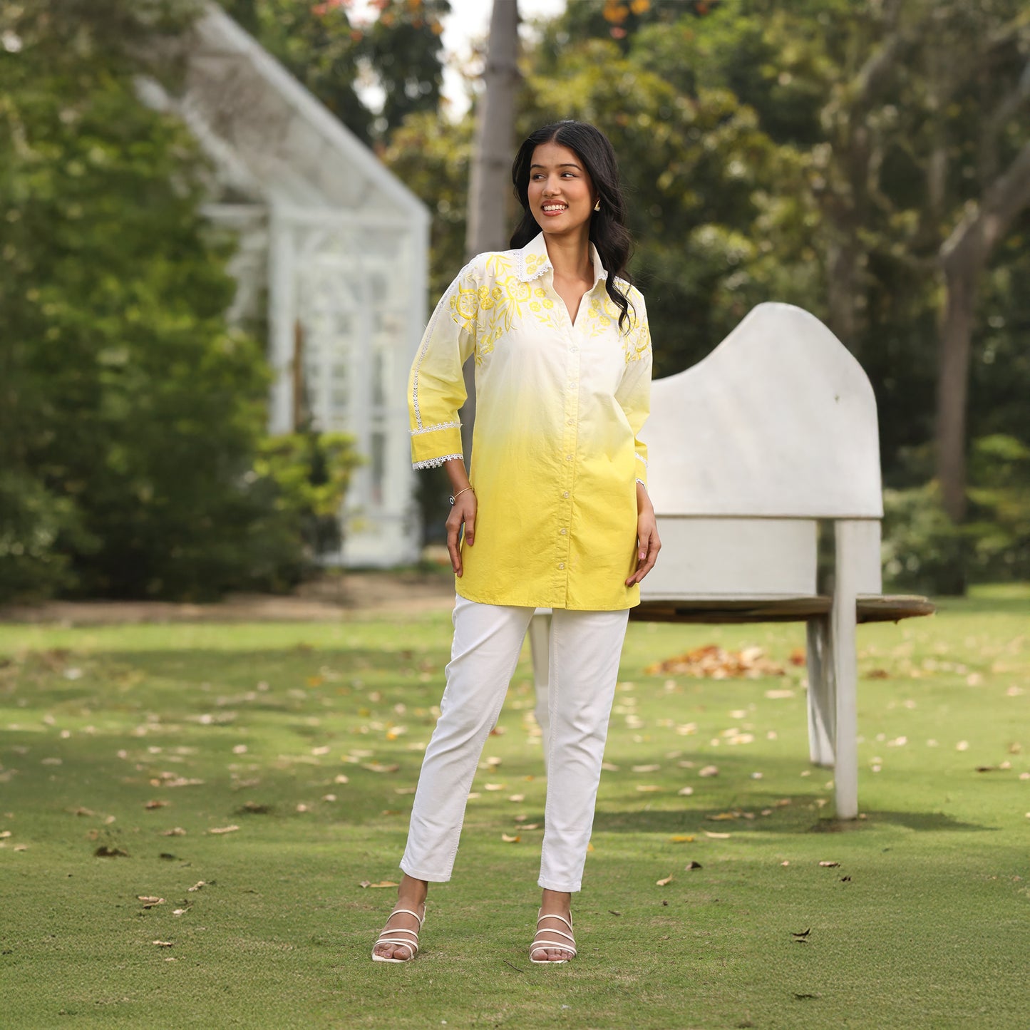 Parsi Cascade Cotton Shirt