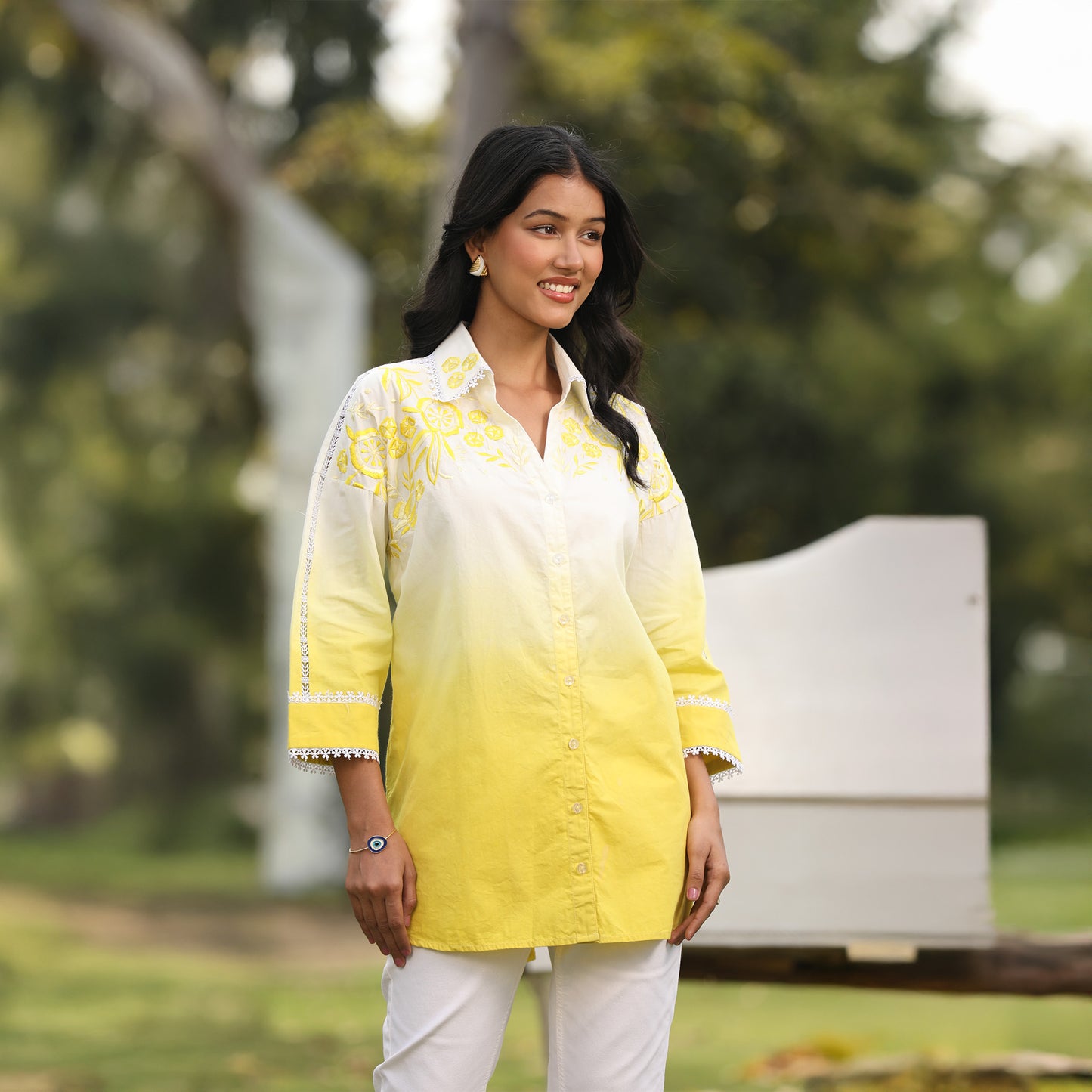 Parsi Cascade Cotton Shirt