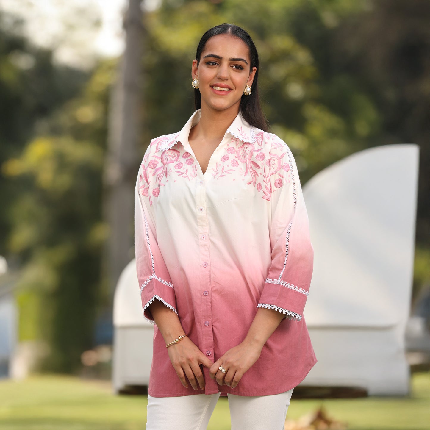 Parsi Cascade Cotton Shirt
