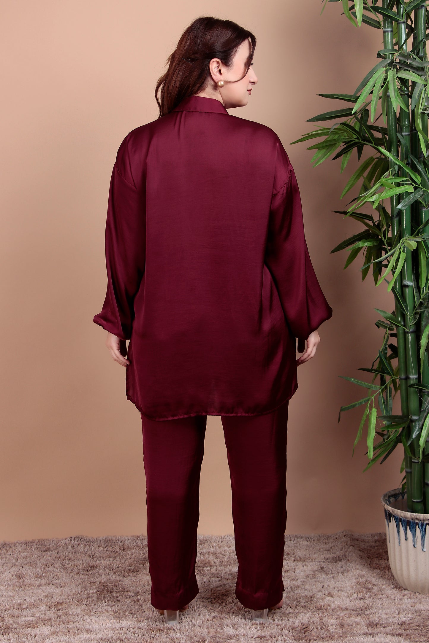 Velvet A-Line Kurta with Bellbottoms