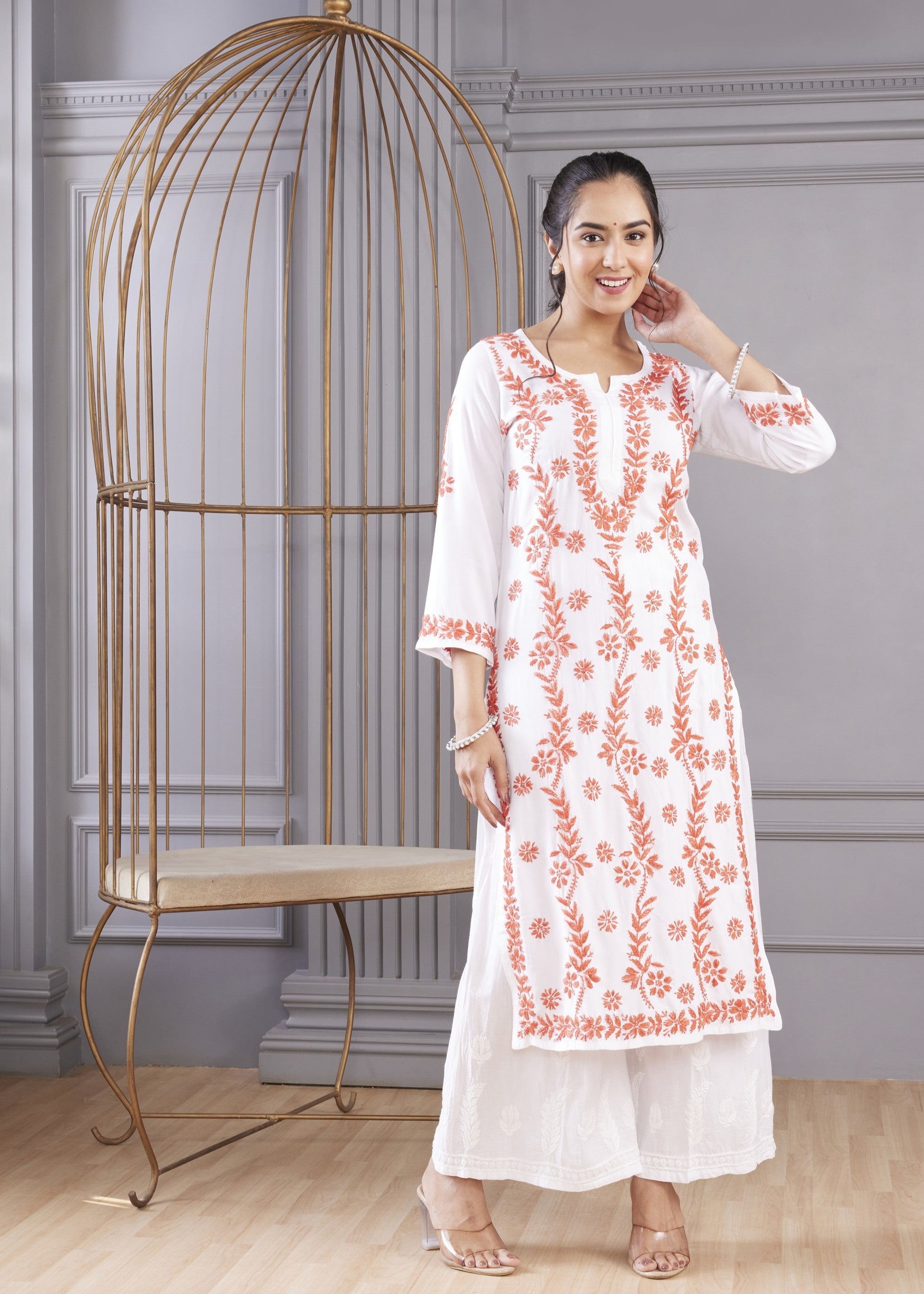 Summer Splash Chikankari Kurta Set