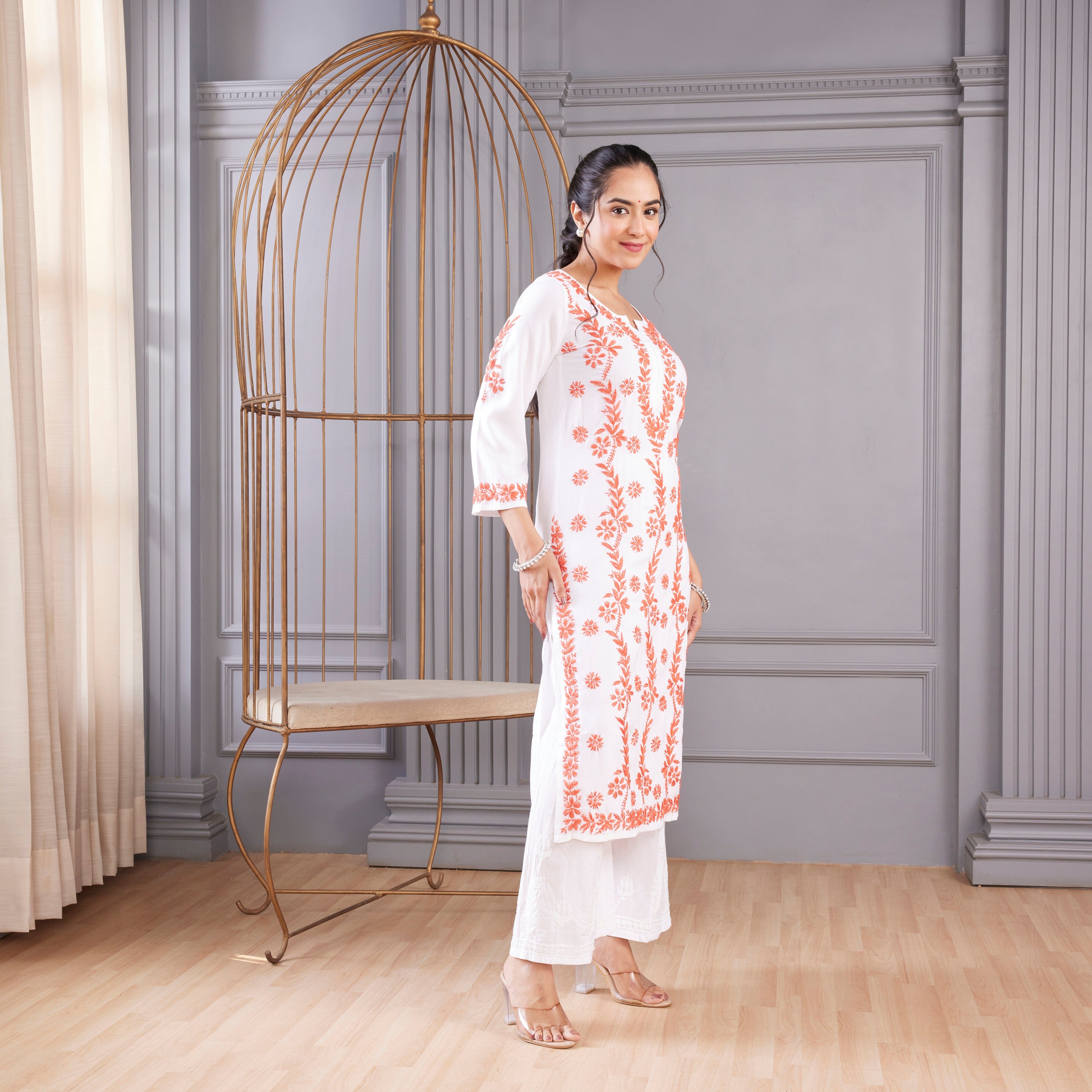 Summer Splash Chikankari Kurta Set