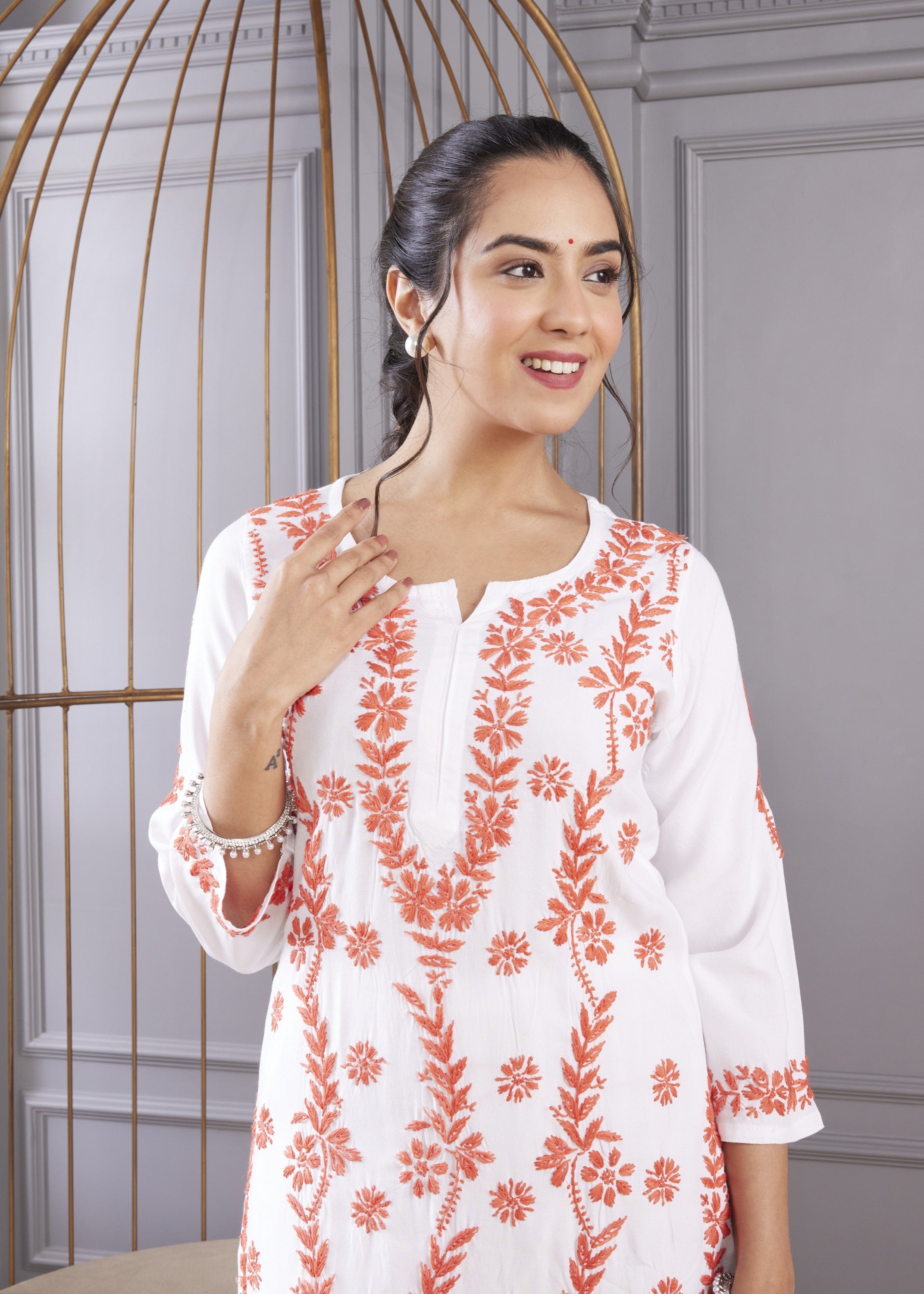 Summer Splash Chikankari Kurta Set