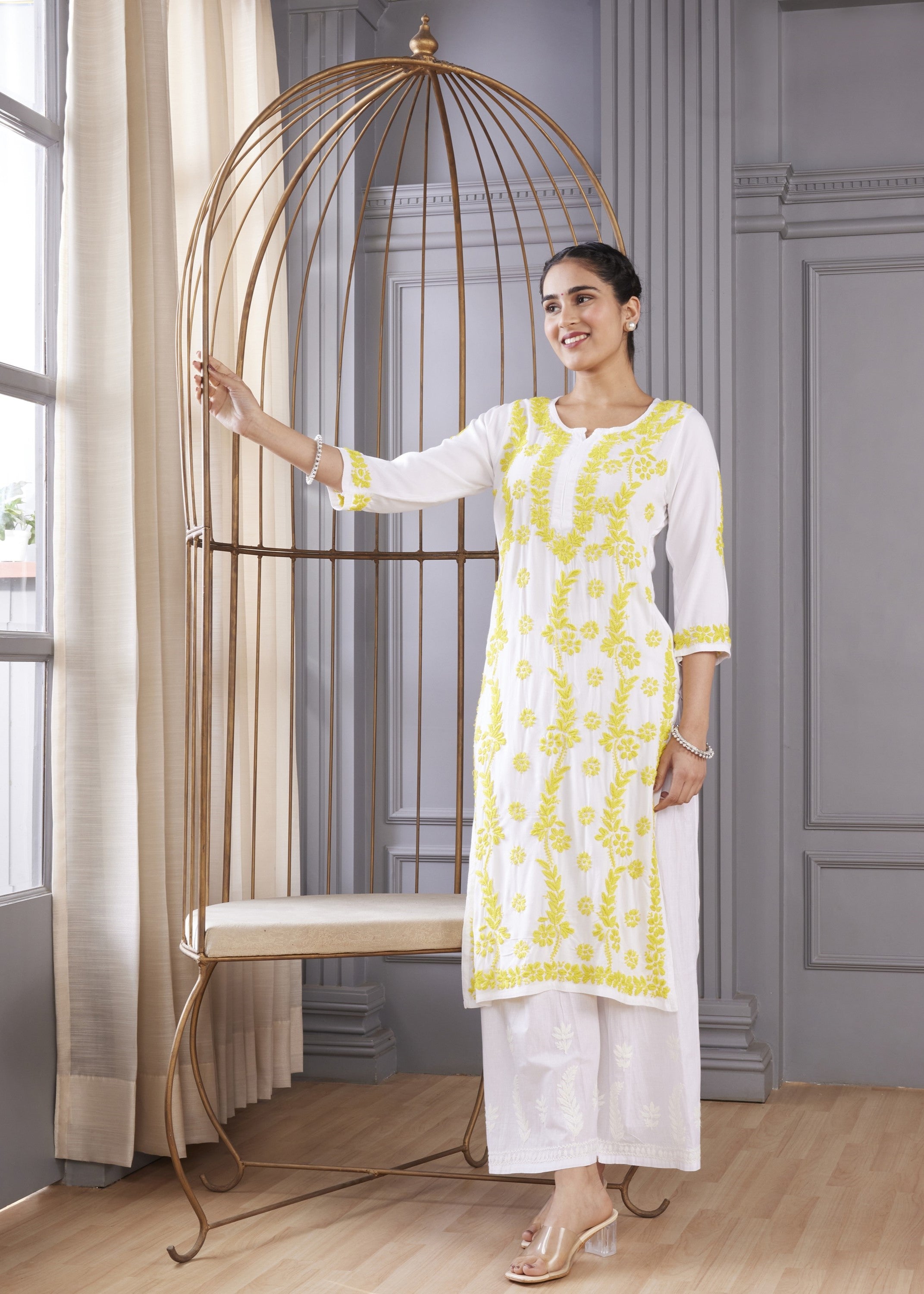 Yellow Dream Chikankari Kurta Set