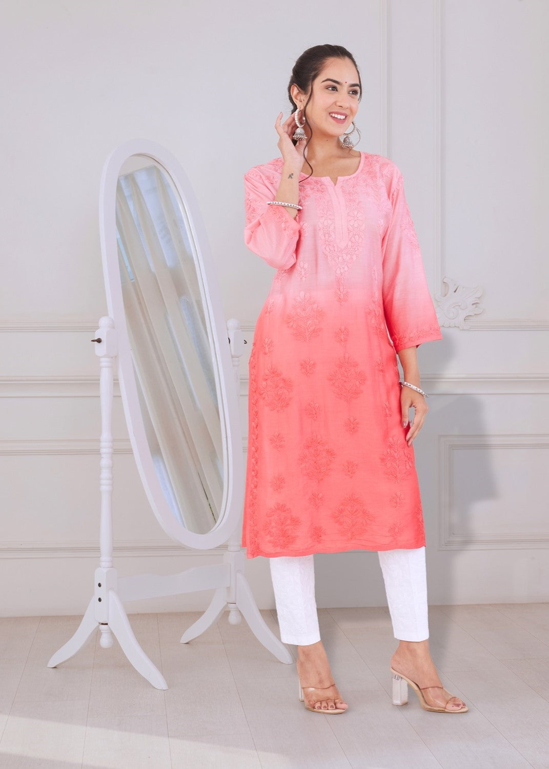 Coral Flair Chikankari Kurta Set