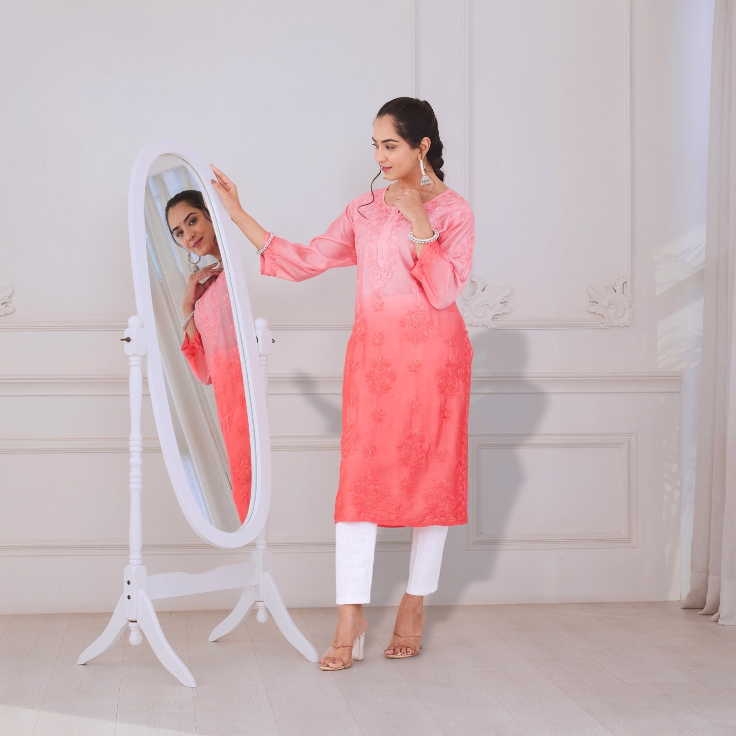 Coral Flair Chikankari Kurta Set