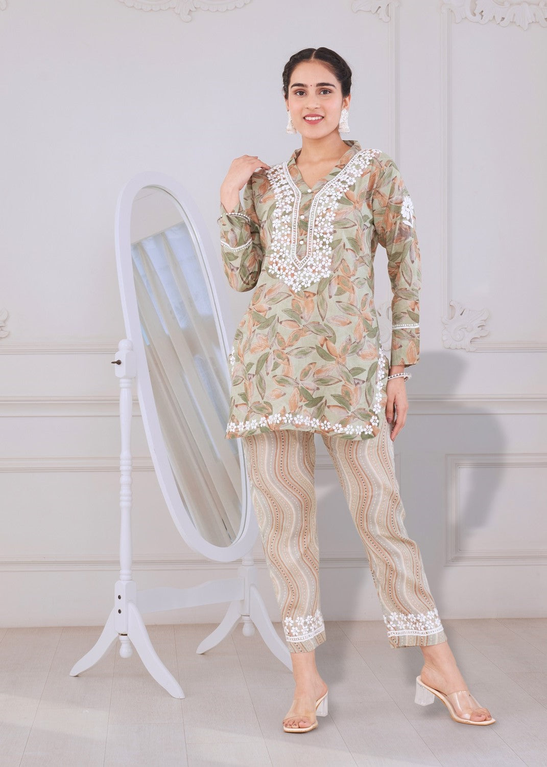 Lush Green Chikankari Kurta Set