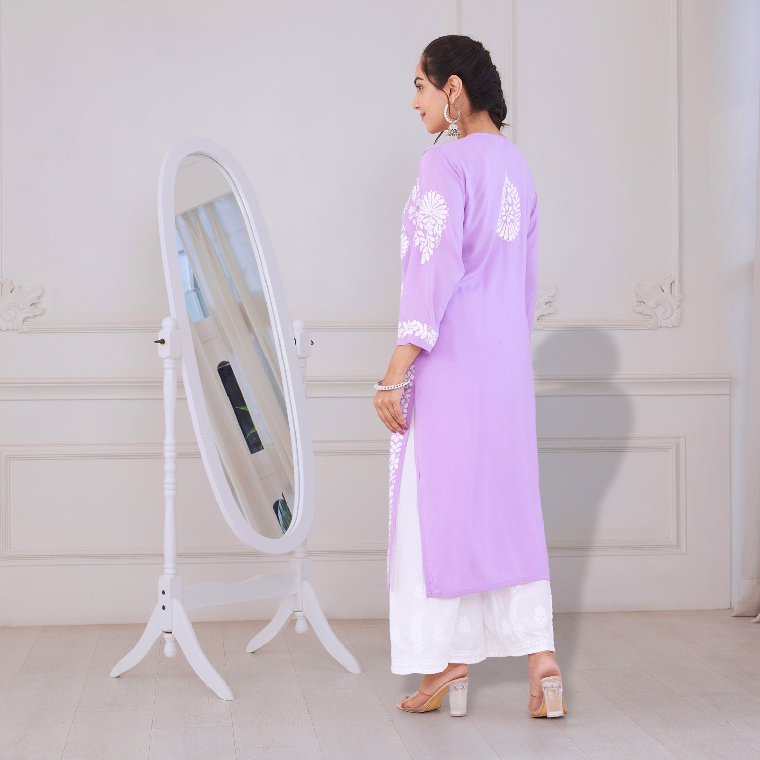 Enchanted Lilac Chikankari Kurta Set