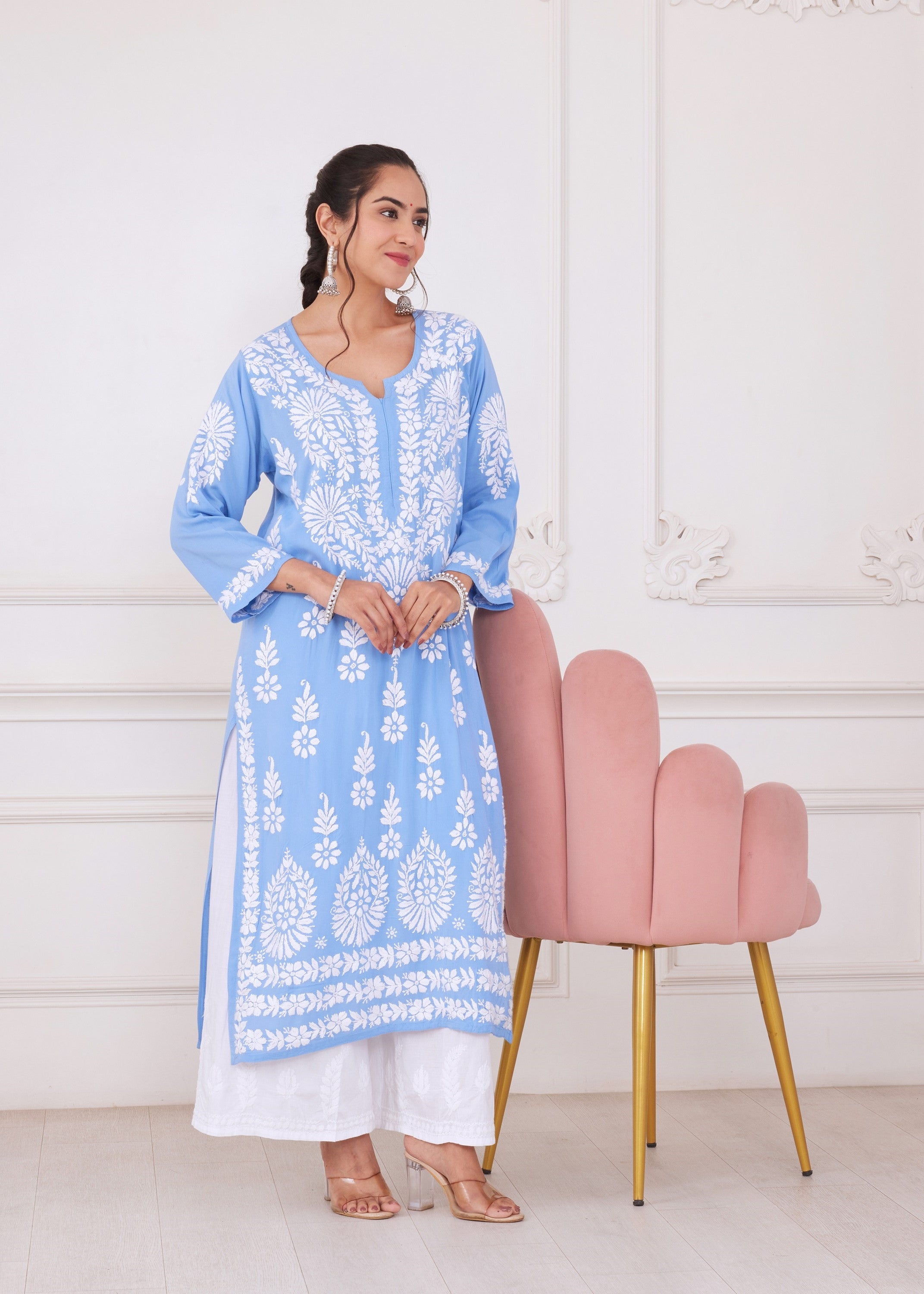 Oceanic Chikankari Kurta