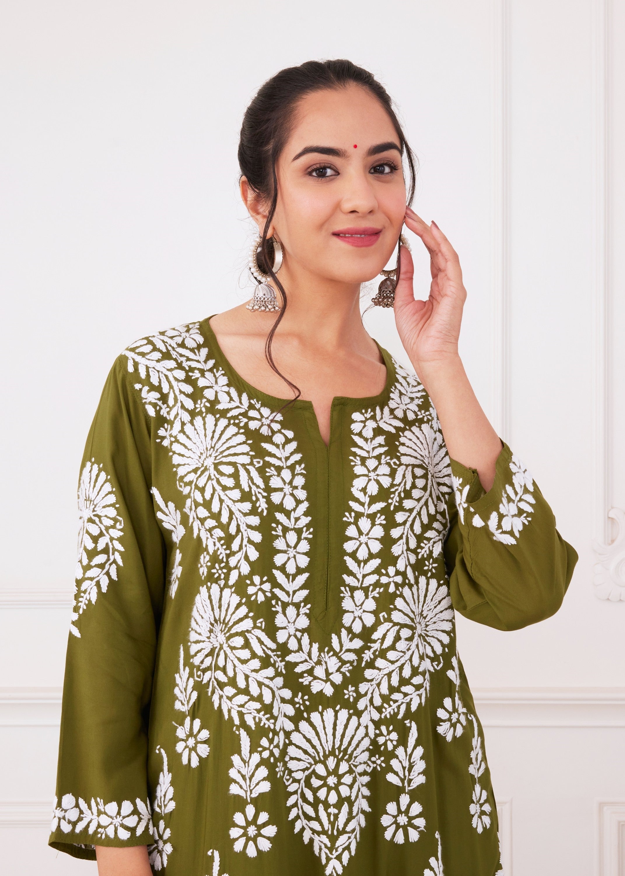 Serene Green Chikankari Kurta