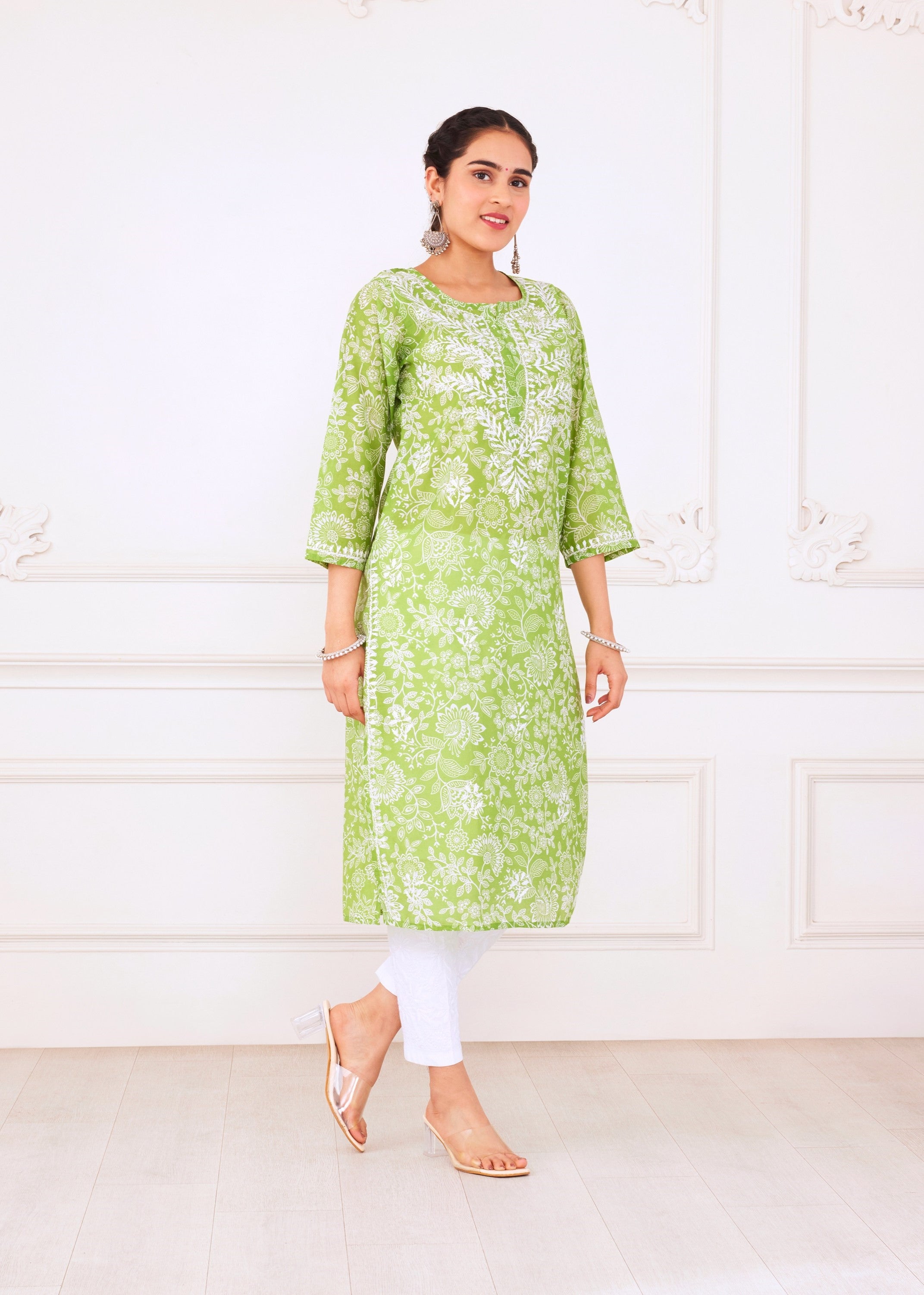 Green Dream Chikankari Kurta Set