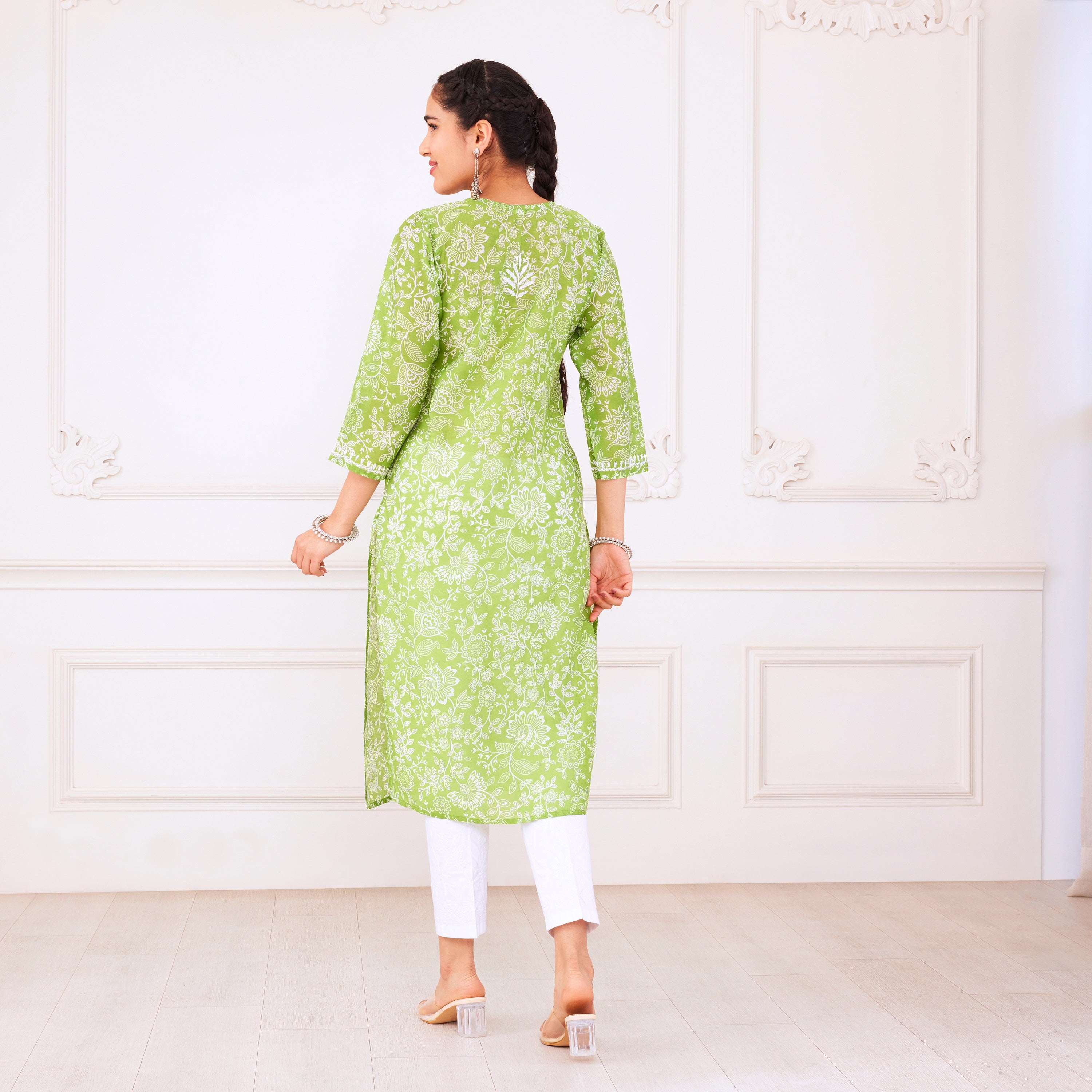 Green Dream Chikankari Kurta Set