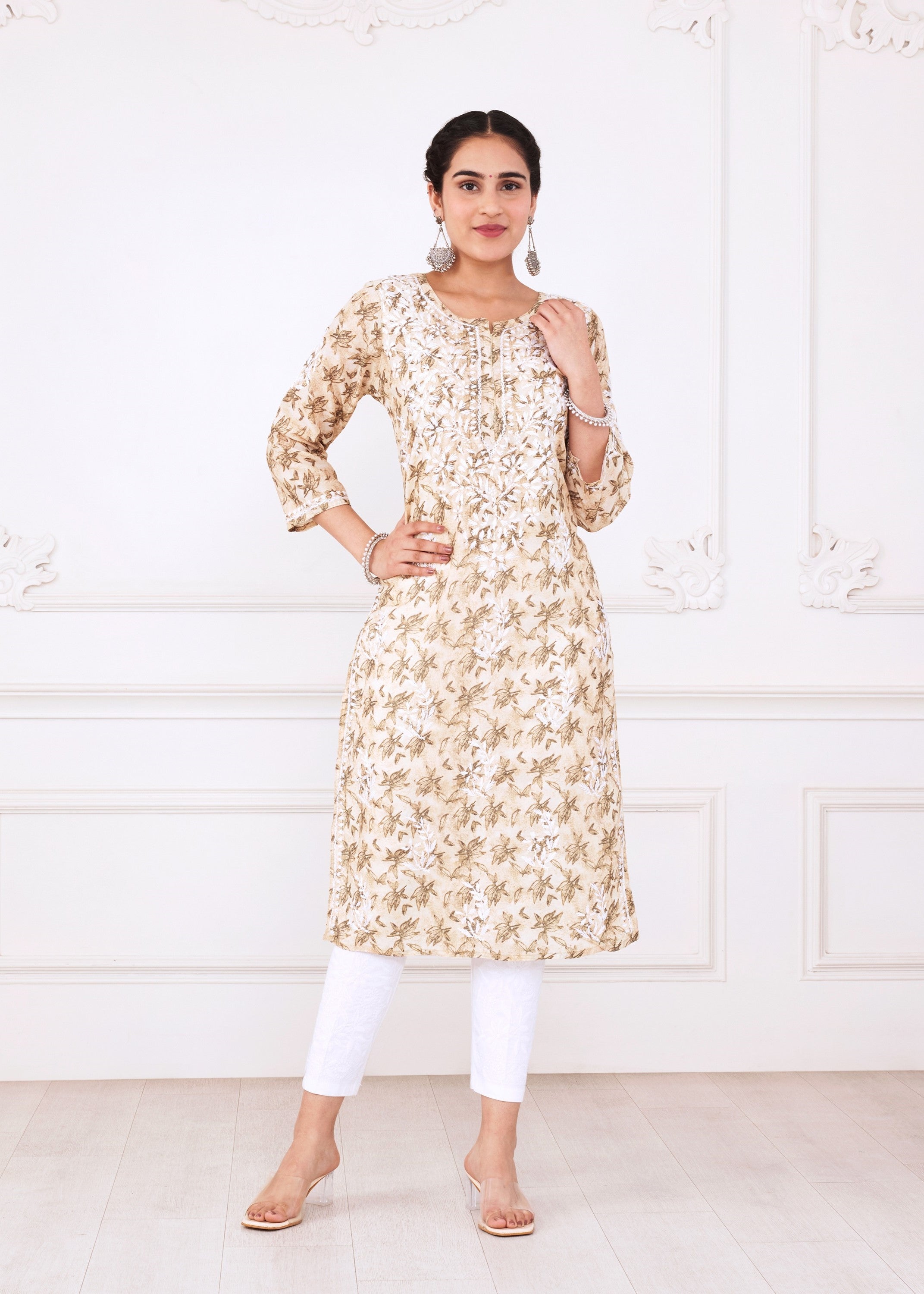 Lemony Fresh Chikankari Kurta Set