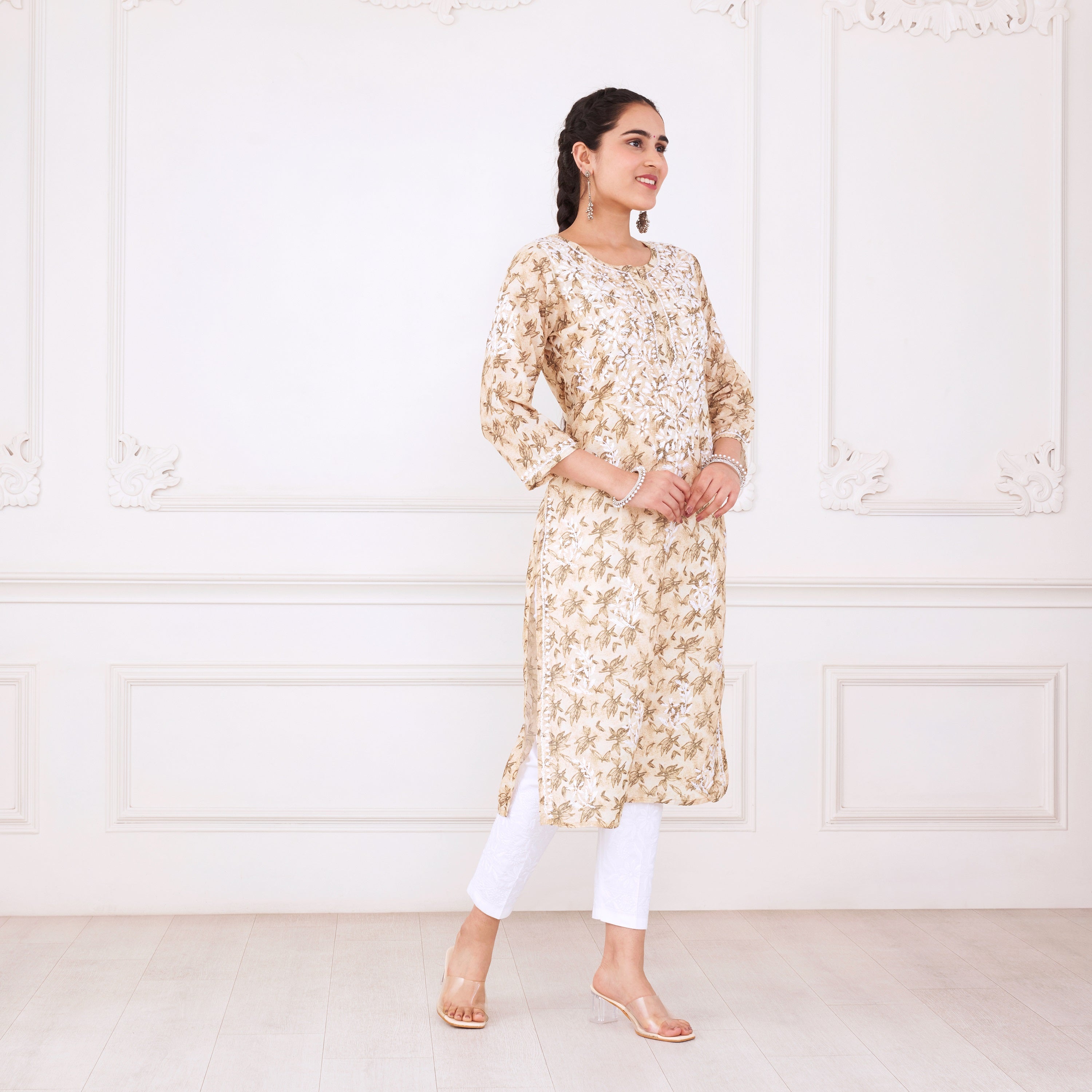 Lemony Fresh Chikankari Kurta Set