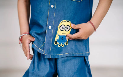 Minion Patched Denim Coord Set