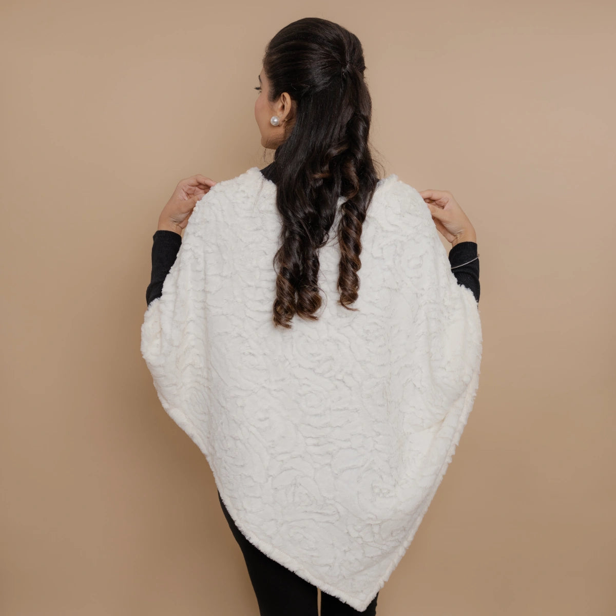 Single Lined Fur Poncho