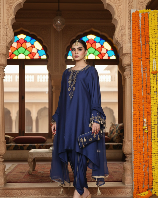 Gulzar Zari Indowestern set