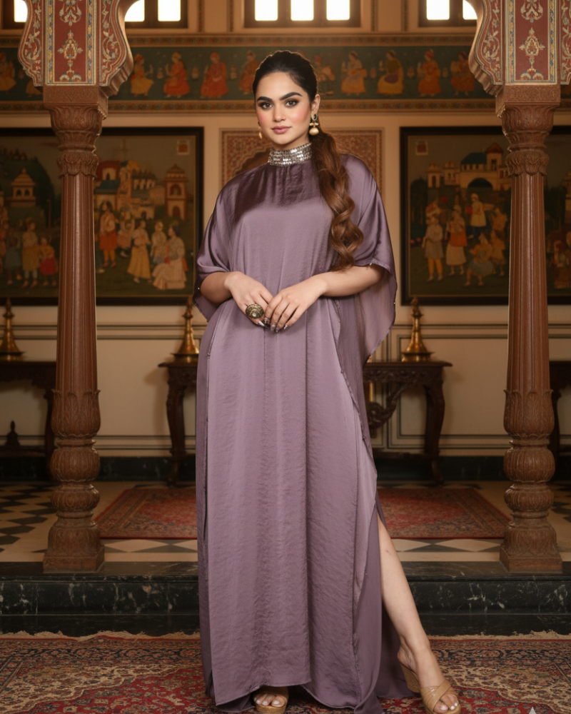 Empress Shine Satin Kaftan