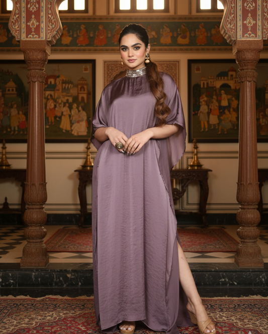 Empress Shine Satin Kaftan