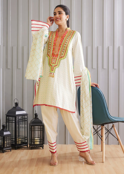 Elegant Off White Indo Western