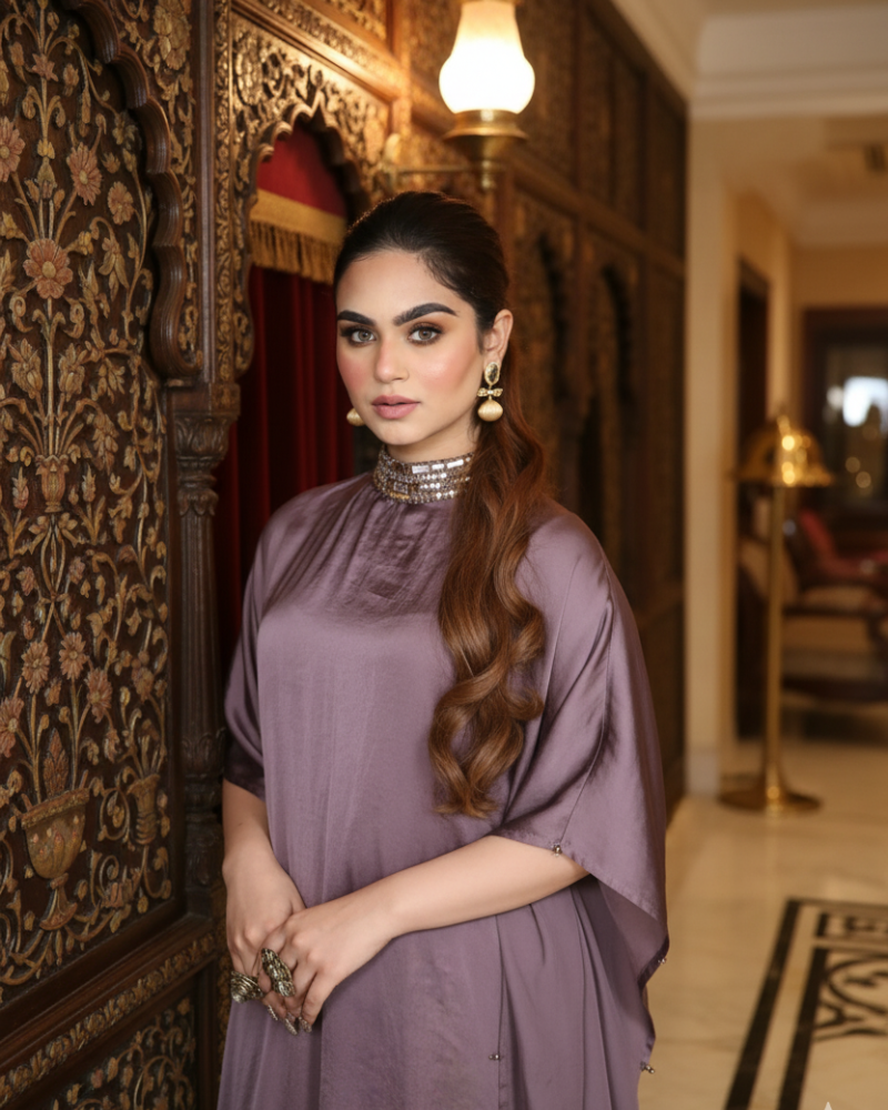 Empress Shine Satin Kaftan