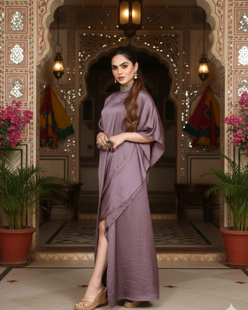 Empress Shine Satin Kaftan