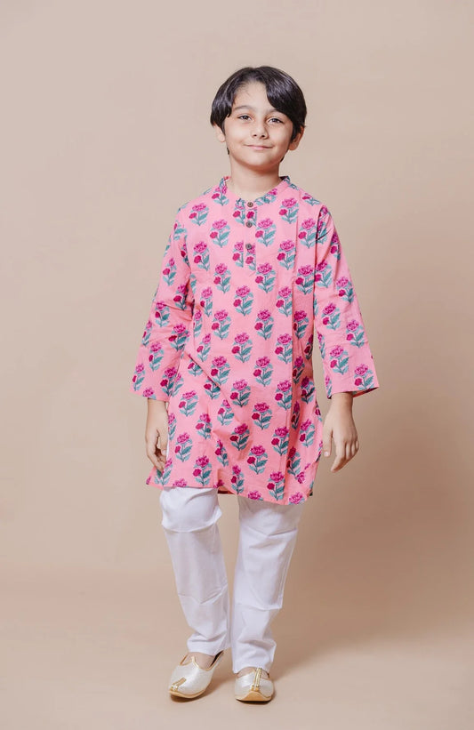 BLOCK KURTA PYJAMMA SET