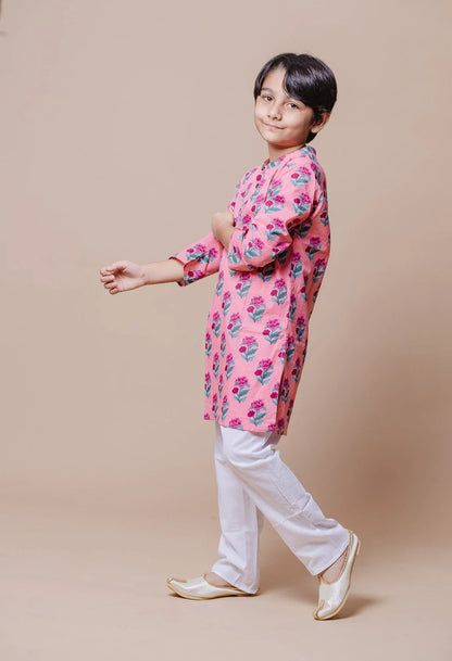 BLOCK KURTA PYJAMMA SET