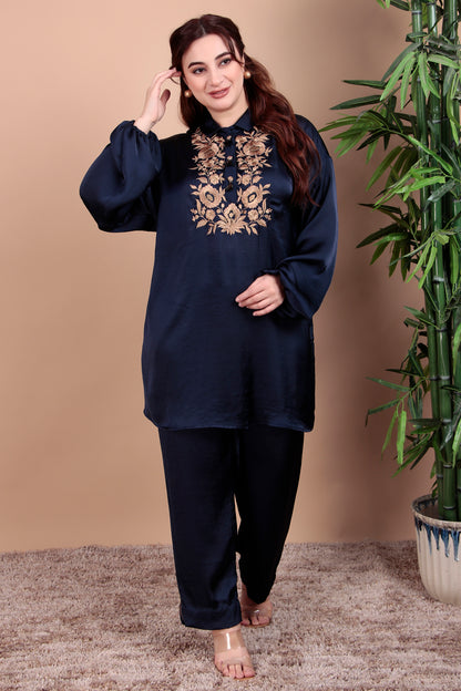 Embroidered Straight Kurta Set