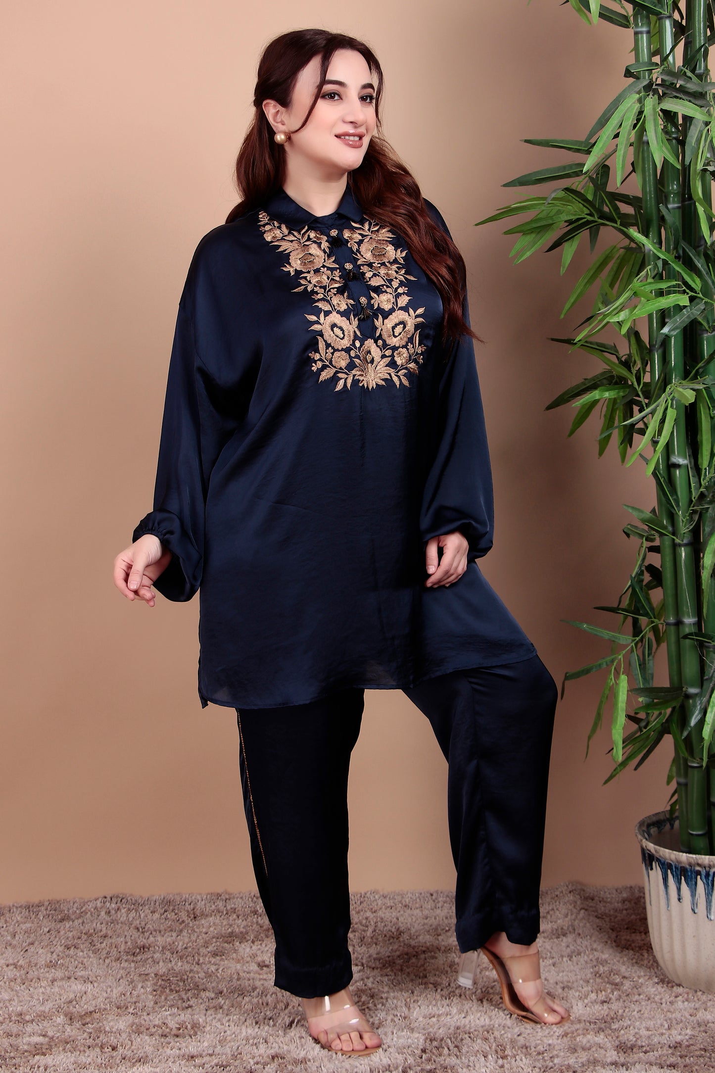 Embroidered Straight Kurta Set