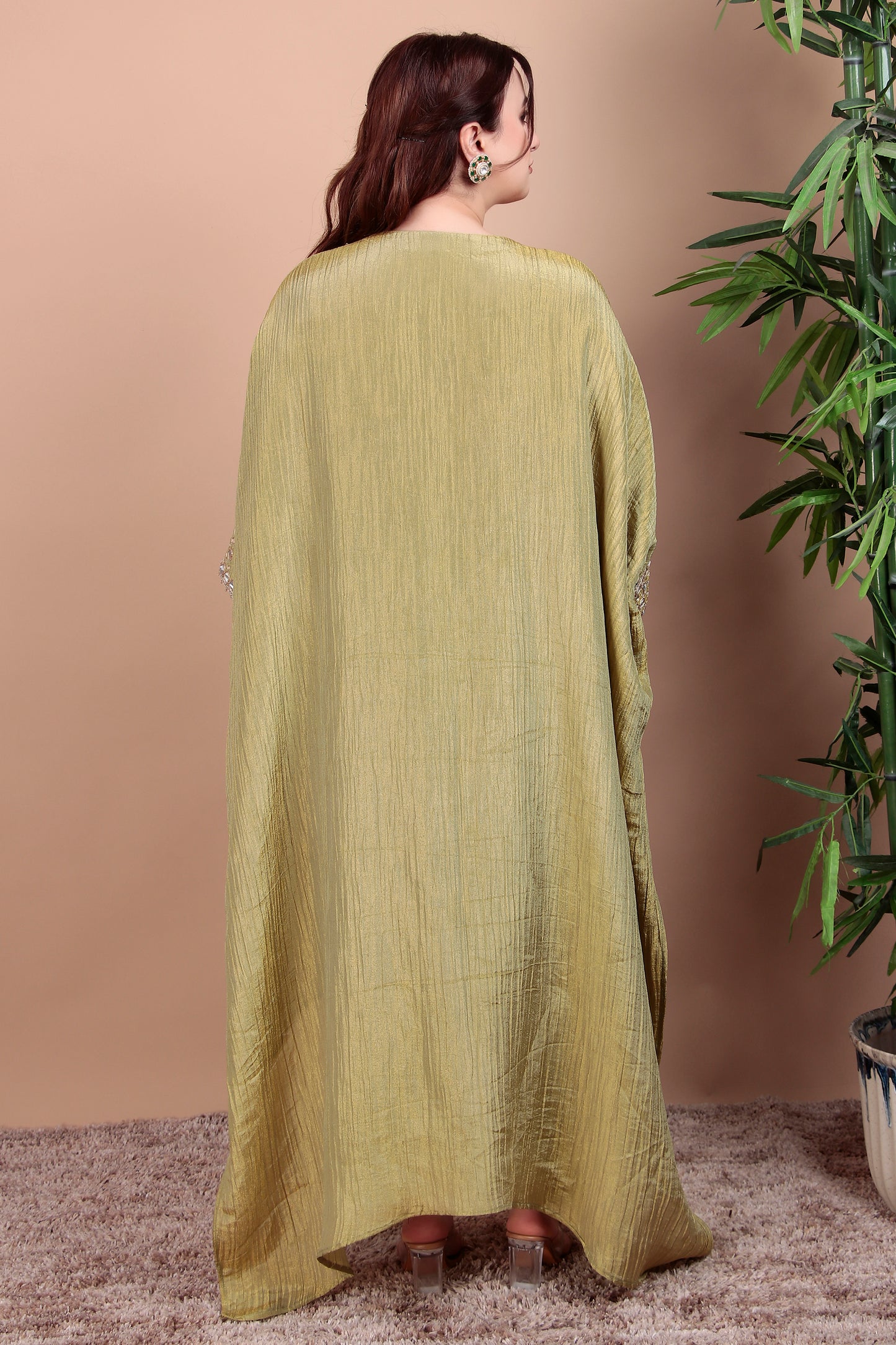 Elegant Mirror Work Kaftan