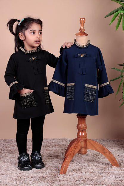 Girls Polyester Solid Applique