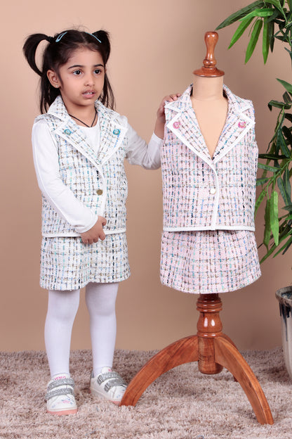 Girls A-Line Dress With Jacket