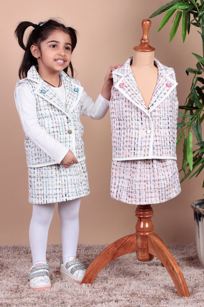 Girls A-Line Dress With Jacket