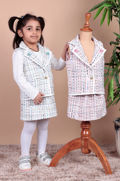 Girls A-Line Dress With Jacket