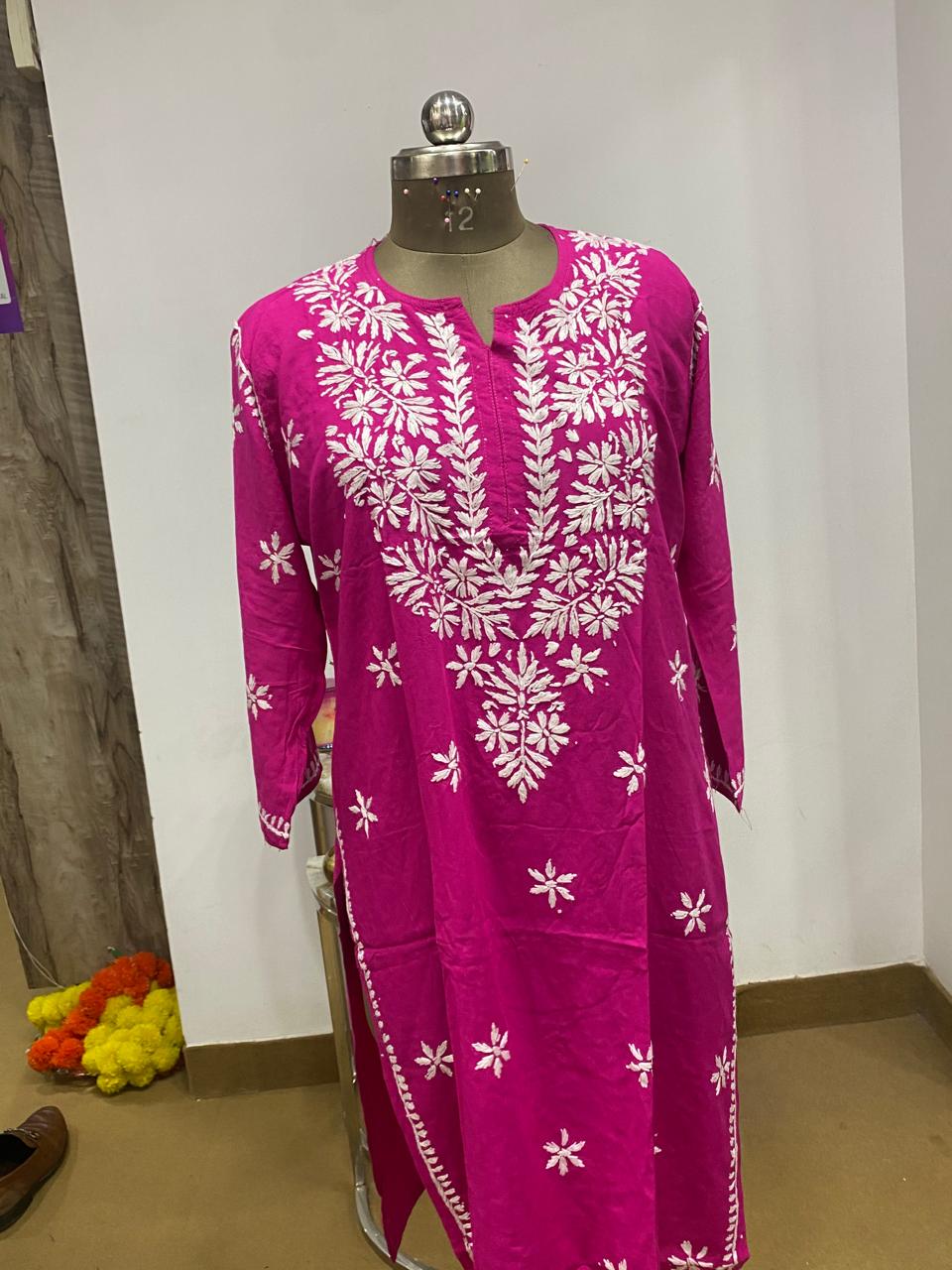 Breathtaking Purple Chikankari Kurta