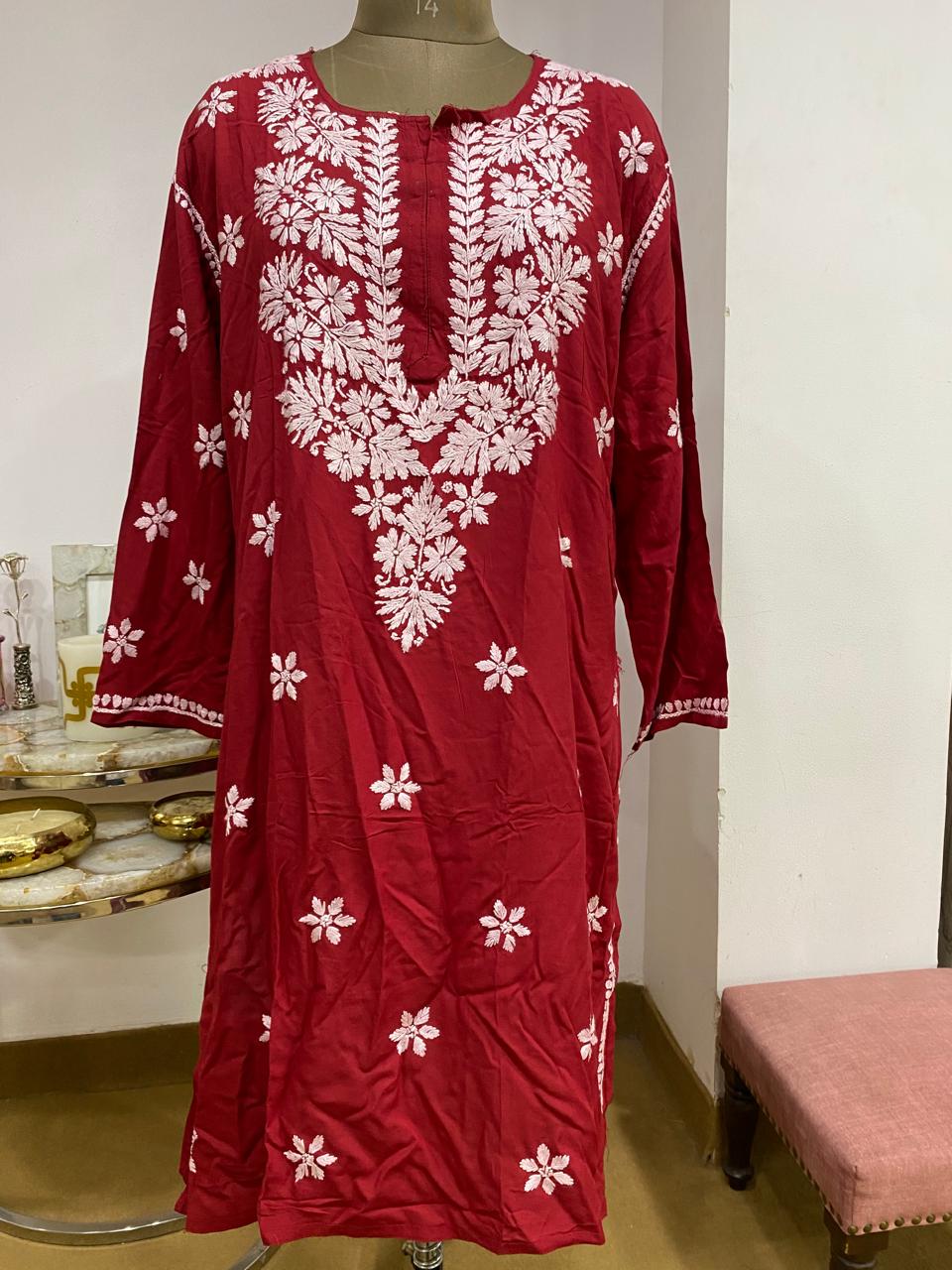 Breathtaking Purple Chikankari Kurta